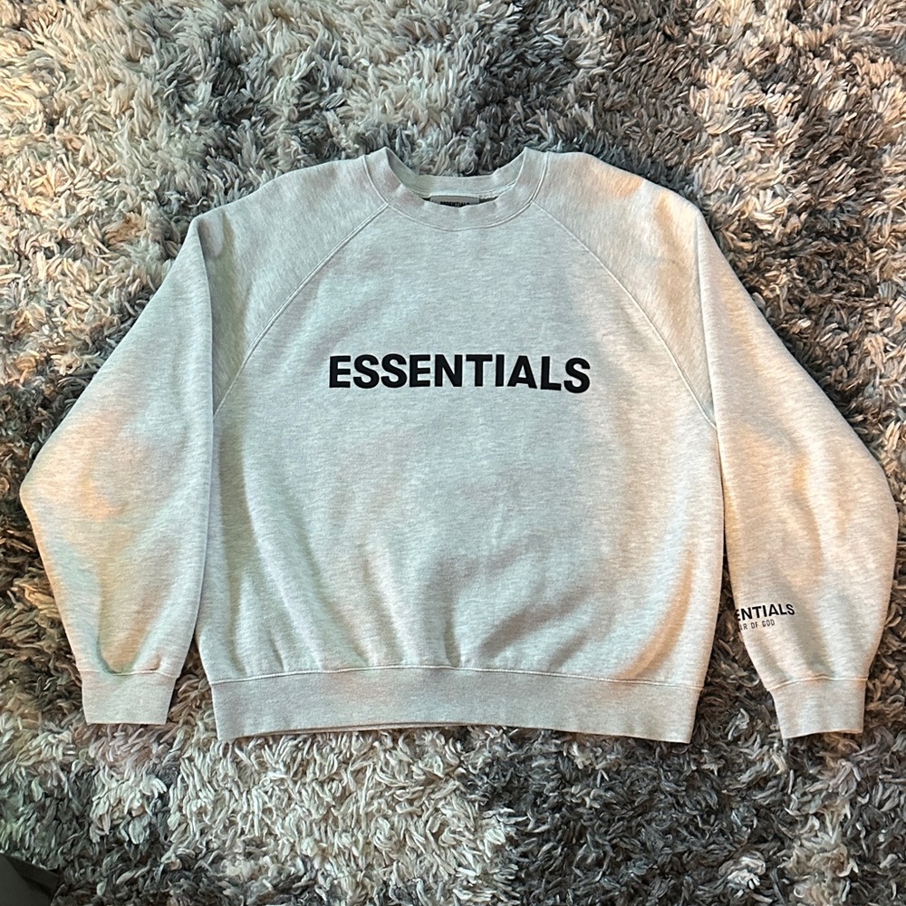 FOG Essentials Light Gray Crewneck Sweater